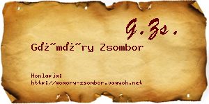 Gömöry Zsombor névjegykártya