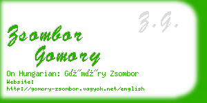 zsombor gomory business card